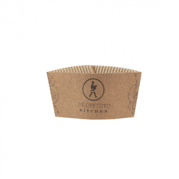 Cup sleeve 12oz, bruin kraft