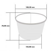 Salade- & foodbowl, wit, 1.000 ml / 32oz