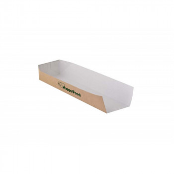 Snacktray rechthoek, korte zijde open, medium, 70 x 230 x 50 mm