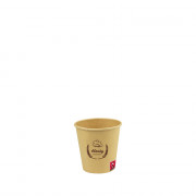 Cup enkelwandig bruin 100ml/4oz