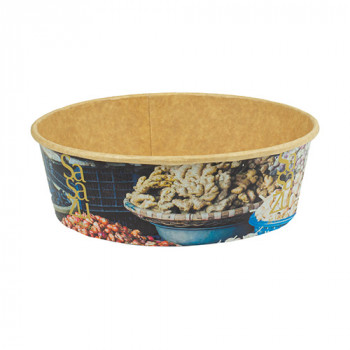 Salade cup bruin kraft, enkelwandig 990CC