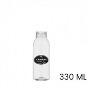 Sap & smoothie fles, bedrukt, rond, 330 ml