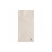 Bestekzak, recycled, 40 x 40 cm, 2 laags servet, 1/8 vouw