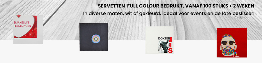 Standaard servet full colour print, 100-10.000 st. < 8 dagen