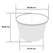 Salade- & foodbowl, wit, 750 ml / 24oz