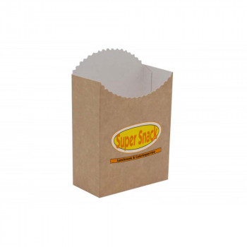 Friet & chips bakje, rechthoek, staand, 40 x 72 x 110 mm