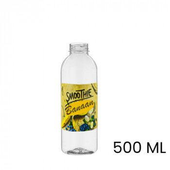 Sap & smoothie fles, bedrukt, rond, 500 ml