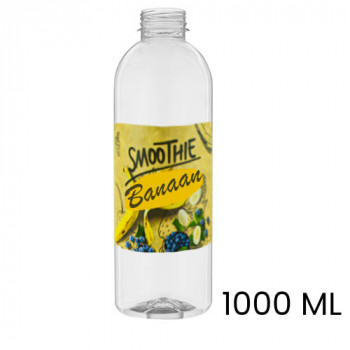 Sap & smoothie fles, bedrukt, rond, 1.000 ml